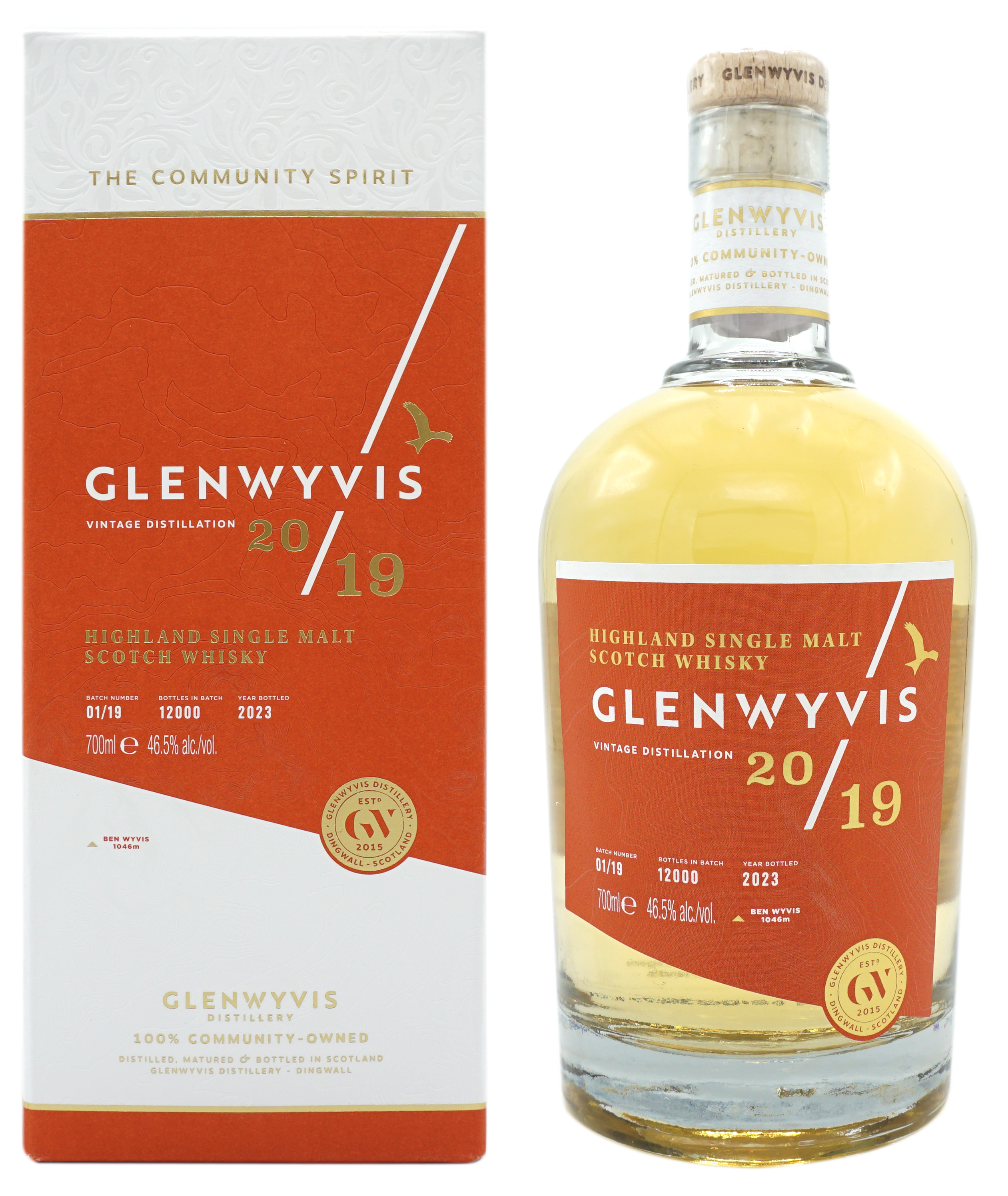 Glenwyvis VintageDistillation 2019 46,5% Compleet