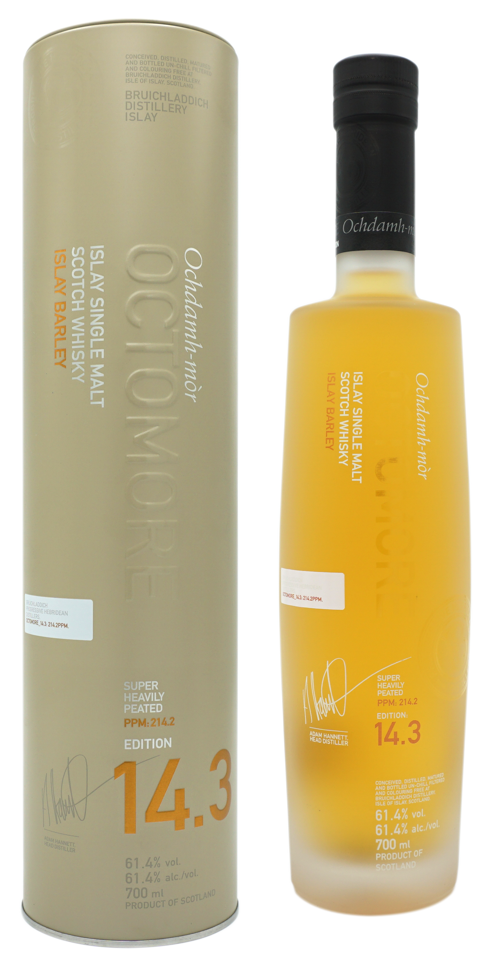 Octomore 14.3 214,4PPM 61,4% Compleet