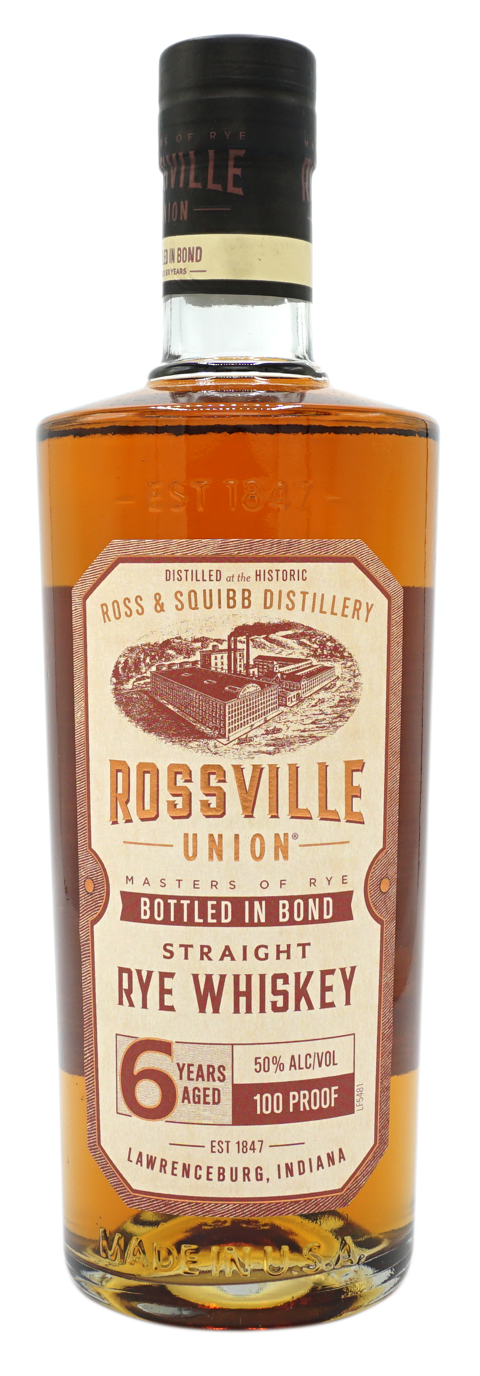 Rossville StraightRyeWhiskey 6y 50% Fles
