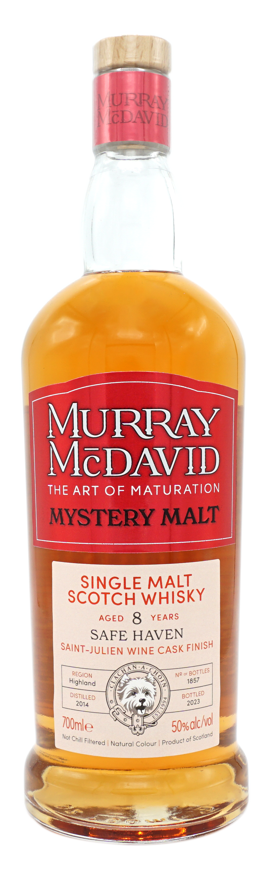 MurrayMcDavid MysteryMalt SafeHaven 8y SaintJulienWineCask 50% Fles